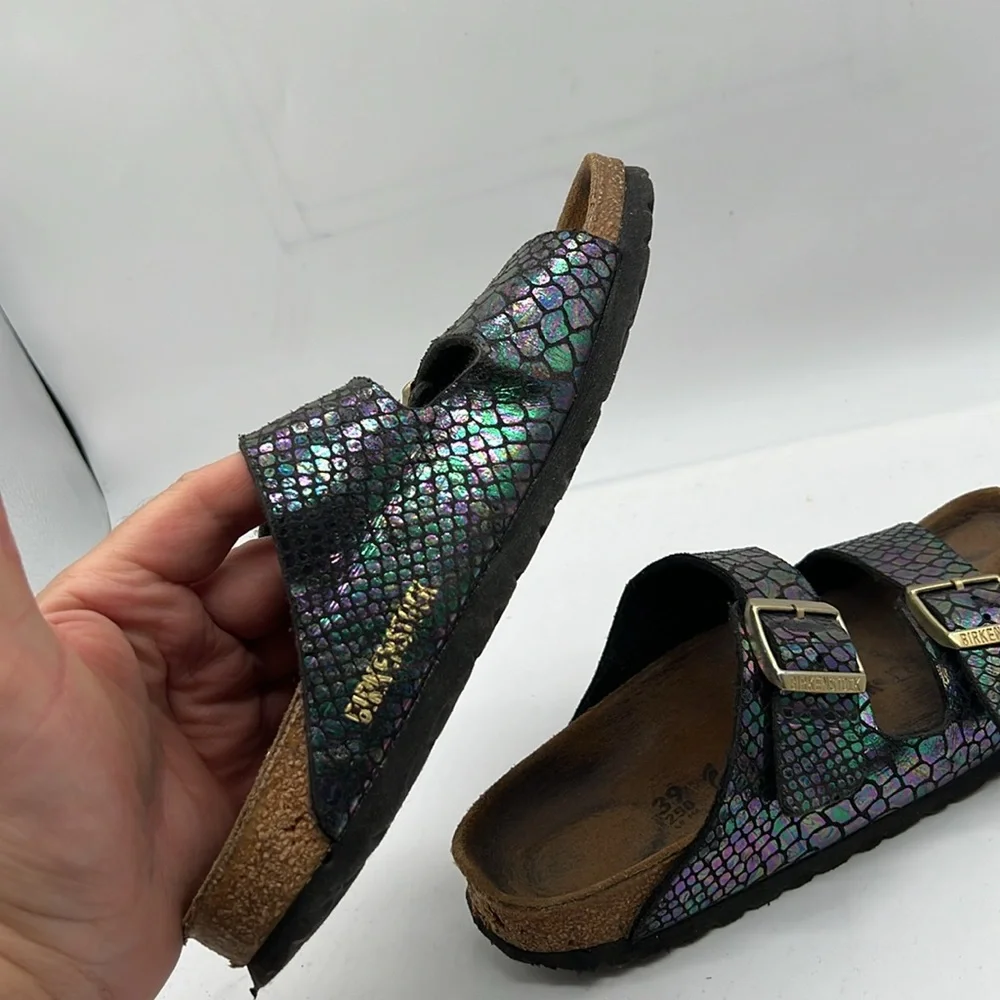 Birkenstock Germany Brown Leather Sandals EU 39 USA 8 - Picture 9 of 10